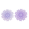 Picture of Resin Embellishments Flower Mauve AB Color Hollow 39mm(1 4/8") x 39mm(1 4/8"), 20 PCs