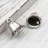 Picture of Zinc Based Alloy Charms Christmas Jingle Bell Antique Silver Color 12mm x 11mm, 20 PCs