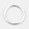 Immagine di 100 Pz 19mm Dia, 1.5mm(15 misura) Lega di Zinco Chiuso Stile Anello di Salto Argento Placcato Tondo