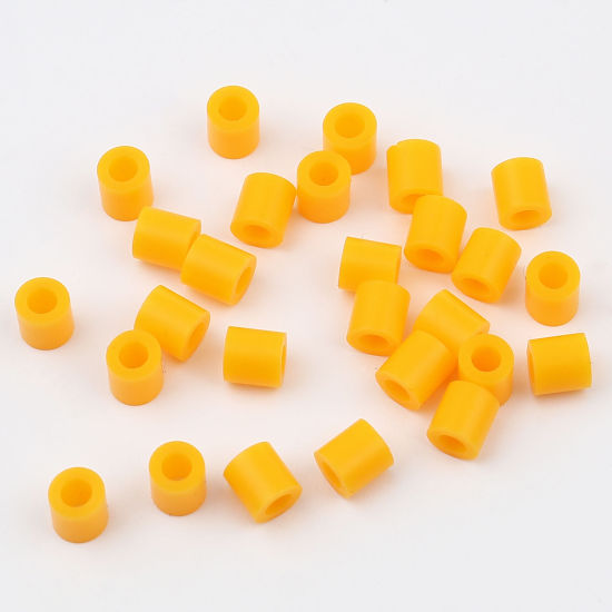 Image de Perles en Acrylique Poney Bubblegum Colonne Orange 5mm x 5mm, Trou: env. 2.9mm, 2000 Pcs
