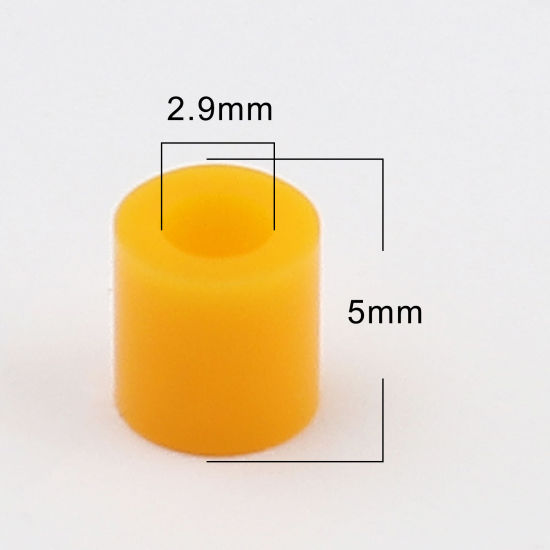 Image de Perles en Acrylique Poney Bubblegum Colonne Orange 5mm x 5mm, Trou: env. 2.9mm, 2000 Pcs