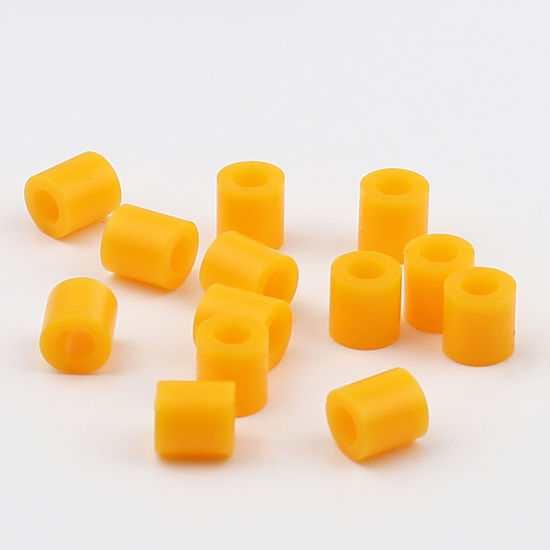 Image de Perles en Acrylique Poney Bubblegum Colonne Orange 5mm x 5mm, Trou: env. 2.9mm, 2000 Pcs