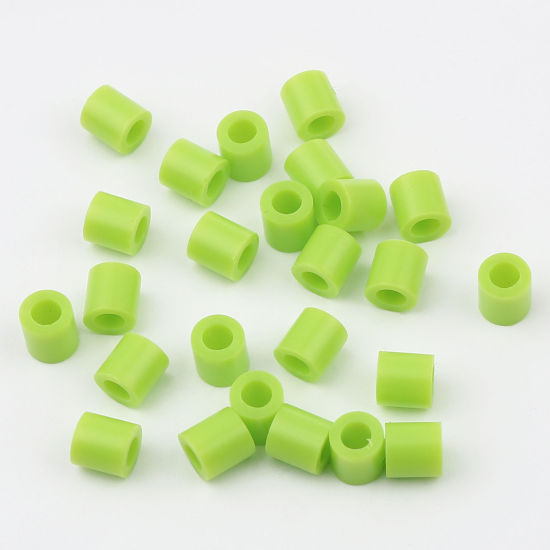 Image de Perles en Acrylique Poney Bubblegum Colonne Vert 5mm x 5mm, Trou: env. 2.9mm, 2000 Pcs