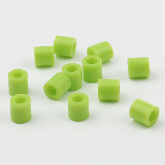 Image de Perles en Acrylique Poney Bubblegum Colonne Vert 5mm x 5mm, Trou: env. 2.9mm, 2000 Pcs