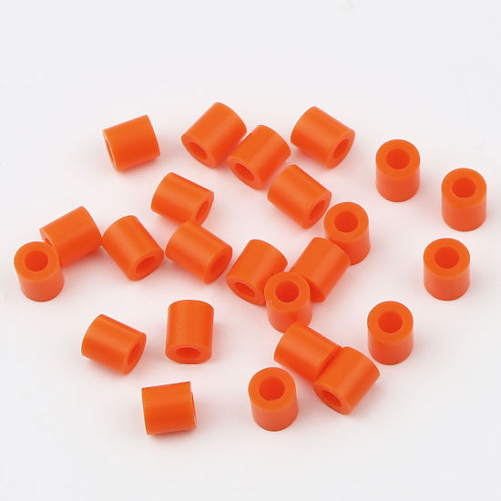Image de Perles en Acrylique Poney Bubblegum Colonne Orange 5mm x 5mm, Trou: env. 2.9mm, 2000 Pcs