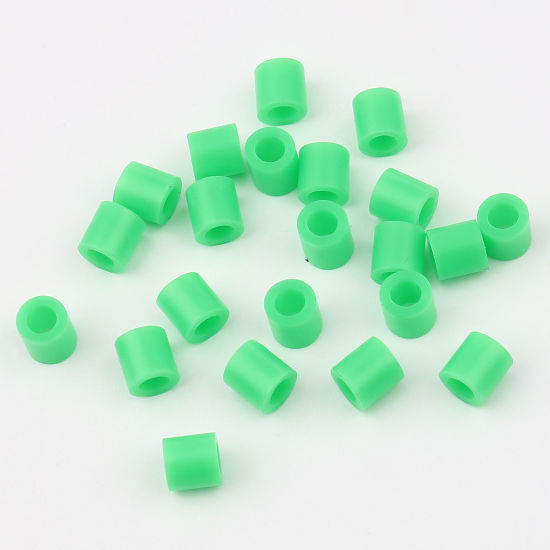 Image de Perles en Acrylique Poney Bubblegum Colonne Vert 5mm x 5mm, Trou: env. 2.9mm, 2000 Pcs