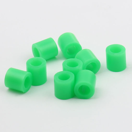 Image de Perles en Acrylique Poney Bubblegum Colonne Vert 5mm x 5mm, Trou: env. 2.9mm, 2000 Pcs