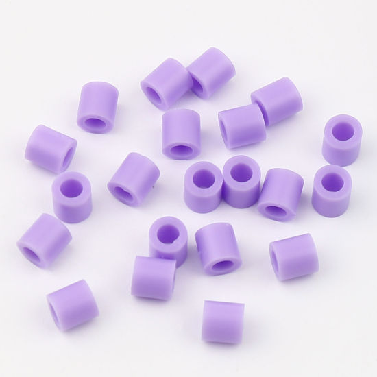 Image de Perles en Acrylique Poney Bubblegum Colonne Mauve 5mm x 5mm, Trou: env. 2.9mm, 2000 Pcs