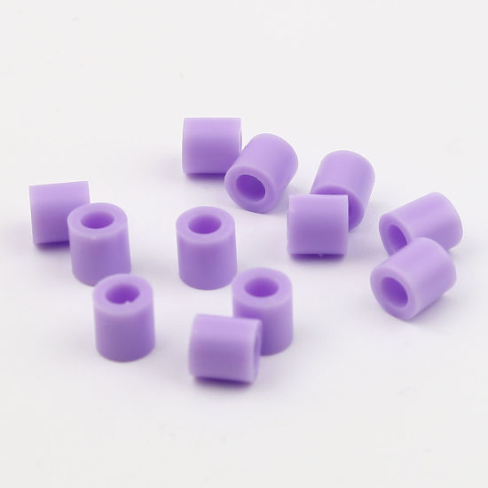 Image de Perles en Acrylique Poney Bubblegum Colonne Mauve 5mm x 5mm, Trou: env. 2.9mm, 2000 Pcs