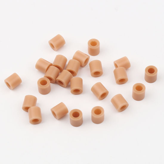 Image de Perles en Acrylique Poney Bubblegum Colonne Kaki 5mm x 5mm, Trou: env. 2.9mm, 2000 Pcs