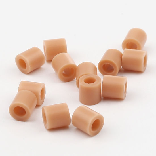 Image de Perles en Acrylique Poney Bubblegum Colonne Kaki 5mm x 5mm, Trou: env. 2.9mm, 2000 Pcs