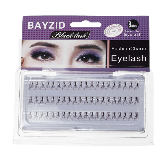Picture of Make Up False Eyelashes Cosmetic Black 8.0mm( 3/8")long, 1 Box(Approx 60 PCs/Box)