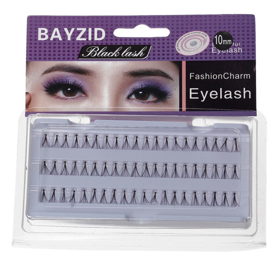 Picture of Make Up False Eyelashes Cosmetic Black 10.0mm( 3/8")long, 1 Box(Approx 60 PCs/Box)