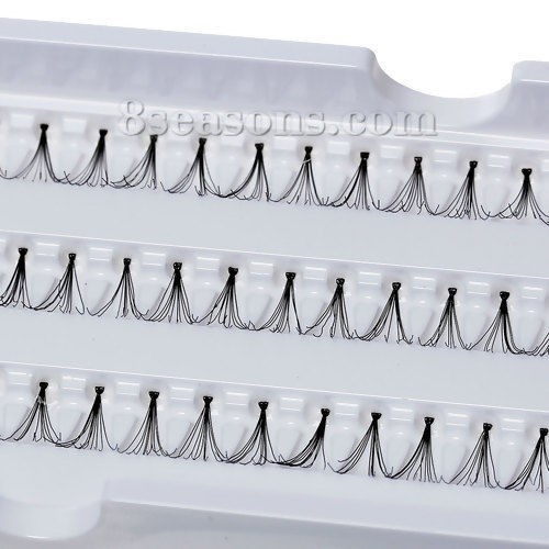 Picture of Make Up False Eyelashes Cosmetic Black 12.0mm( 4/8")long, 1 Box(Approx 60 PCs/Box)