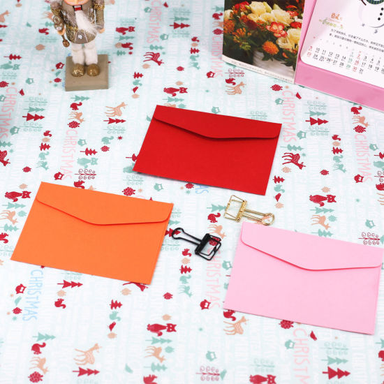 Picture of Paper Pure Color Envelope Rectangle Orange-red 11.5cm x 8.2cm, 20 PCs