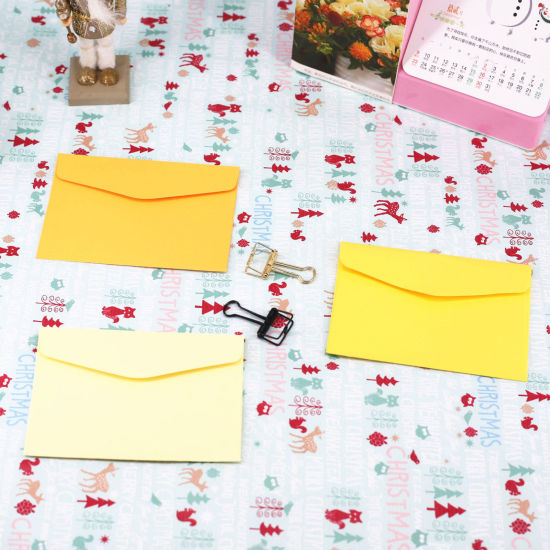 Picture of Paper Pure Color Envelope Rectangle Yellow 11.5cm x 8.2cm, 20 PCs