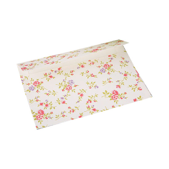 Picture of Paper Envelope Rectangle Rose Flower Red 17.5cm x 12.5cm, 10 PCs
