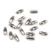 Picture of Stainless Steel Ball Chain Connectors Silver Tone 9mm x 3mm, 200 PCs