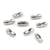 Picture of Stainless Steel Ball Chain Connectors Silver Tone 9mm x 3mm, 200 PCs