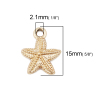 Picture of Ocean Jewelry Zinc Based Alloy Charms Star Fish Gold Plated 15mm( 5/8") x 12mm( 4/8"), 20 PCs