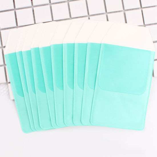 Picture of PVC Leak-Proof Pen Holder Pouch Pocket Protectors For Hospital School Office Green Frosted 1 Piece