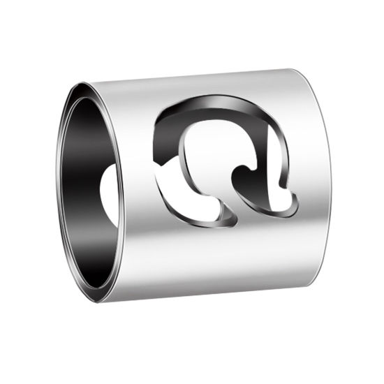 Immagine di 304 Acciaio Inossidabile Perline Cilindrico Tono Argento Lettera Maiuscola Lettere " Q " 6mm x 6mm, 2 Pz