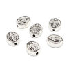 Imagen de Zamak Religión Cuentas Óvalo Plata Antigua Virgen María Aprox 10mm x 8mm, Agujero: Aprox 1.2mm, 50 Unidades
