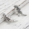 Bild von Zinklegierung Charms Dinosaurier Antiksilber 3D 27mm x 22mm, 5 Stück