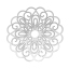 Picture of 304 Stainless Steel Filigree Stamping Embellishments Findings, Flower Silver Tone, Hollow Carved 50mm(2") x 50mm(2"), 10 PCs