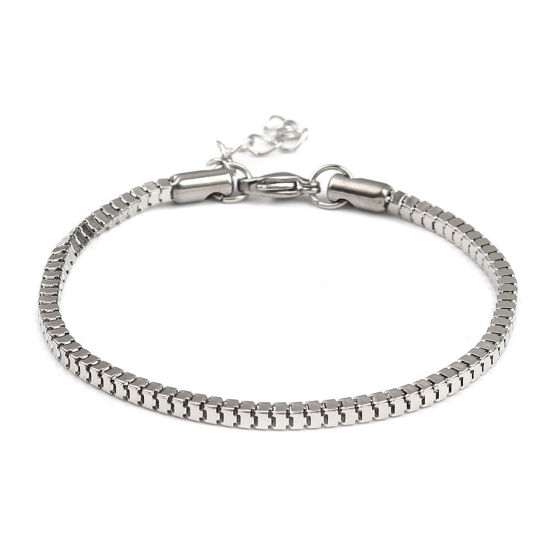 Picture of 304 Stainless Steel Stylish Bracelets Silver Tone 17cm(6 6/8") long, 1 Piece