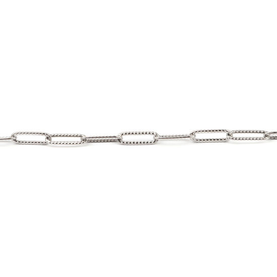 Immagine di 304 Acciaio Inossidabile Elegante Braccialetti Tono Argento 19cm Lunghezza, 1 Pz
