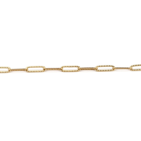 Immagine di 1 Pz Placcatura Sottovuoto 304 Acciaio Inossidabile Elegante Braccialetti Oro Placcato 19cm Lunghezza