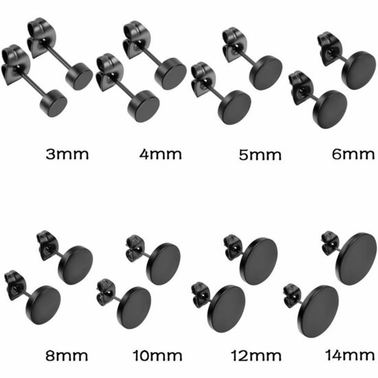 Image de Boucles d'Oreilles Puces en Acier Inoxydable Doré Rond 3mm Dia., 1 Paire