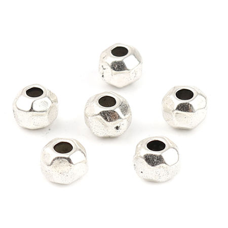Picture of Zinc Based Alloy Spacer Beads Round Faceted 