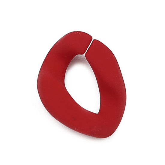 Bild von Harz Spritzlackierung Verbinder Oval Rot 23mm x 17mm, 20 Stück