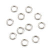 Picture of 1000 PCs 4.5mm Dia., 0.8mm(20 gauge) Stainless Steel Open Jump Rings Findings For Jewelry Making Silver Tone Round
