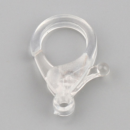 Image de Fermoir Mousqueton en Plastique Transparent 25mm x 17mm, 30 Pcs