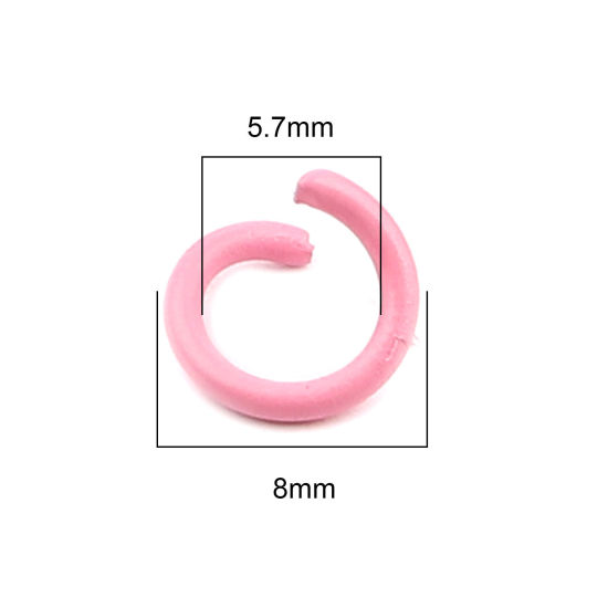 Imagen de Argollas Abierto Hierro Anillo Rosado 8mm Diámetro, 200 Unidades