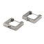 Imagen de 304 Acero Inoxidable Pendientes Círculos Tono de Plata Rectángulo 15mm x 13mm, Post/ Wire Size: (19 gauge), 2 Pares