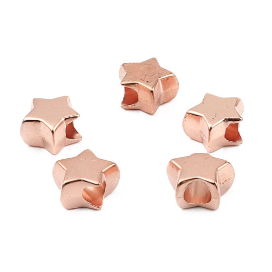 Picture of CCB Plastic Beads Pentagram Star About 10mm x 9mm, Hole: Approx 3.9mm, 300 PCs