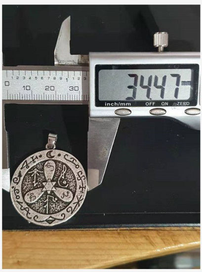 Immagine di Lega di Zinco Ciondoli Trifoglio Argento Antico Tondo 37mm x 34mm , 5 Pz