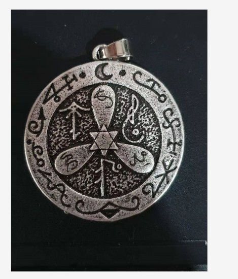 Immagine di Lega di Zinco Ciondoli Trifoglio Argento Antico Tondo 37mm x 34mm , 5 Pz