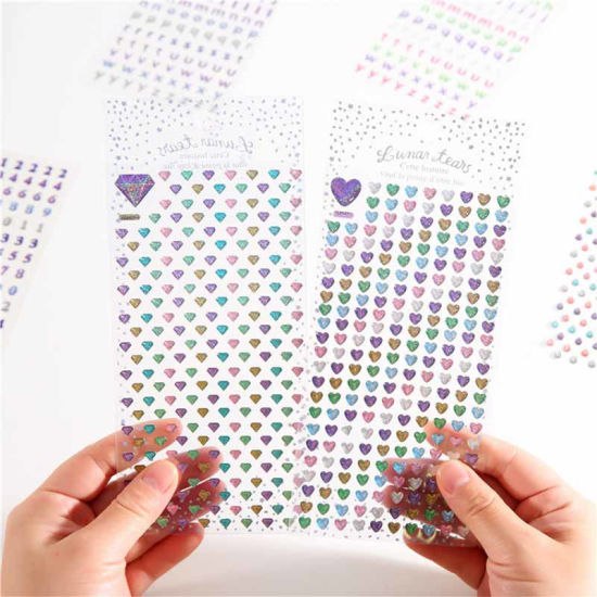 Изображение PVC Пластик Наклейки Зонтик Разноцветный С Блестками 20.5см x 9см, 1 ШТ
