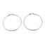Picture of Stainless Steel Hoop Earrings Silver Tone Circle Ring 60mm Dia., Post/ Wire Size: (19 gauge), 5 Pairs