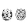 Picture of Zinc Based Alloy Charms U-shaped Antique Silver Four Leaf Clover Hollow 18mm x 15mm, 602 PCs/1000g