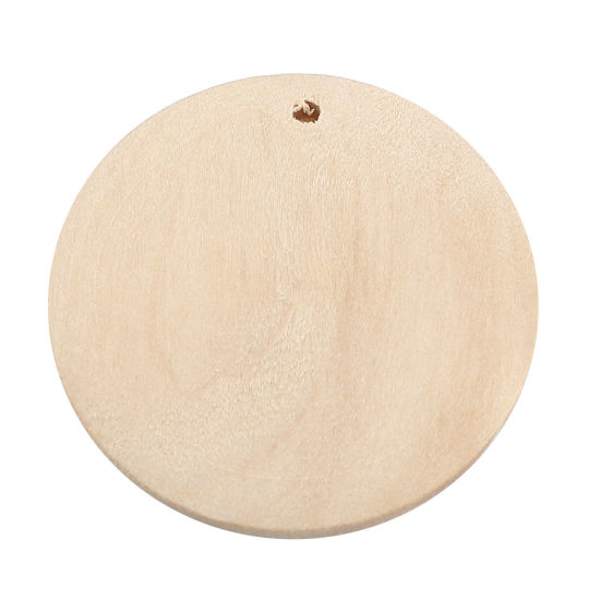Immagine di Legno Ciondoli Tondo Naturale 40mm , 20 Pz