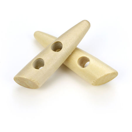 Изображение Деревянные Пуговицы Рог Скрапбукинг С двумя отверстиями Разноцветный 20 ШТ