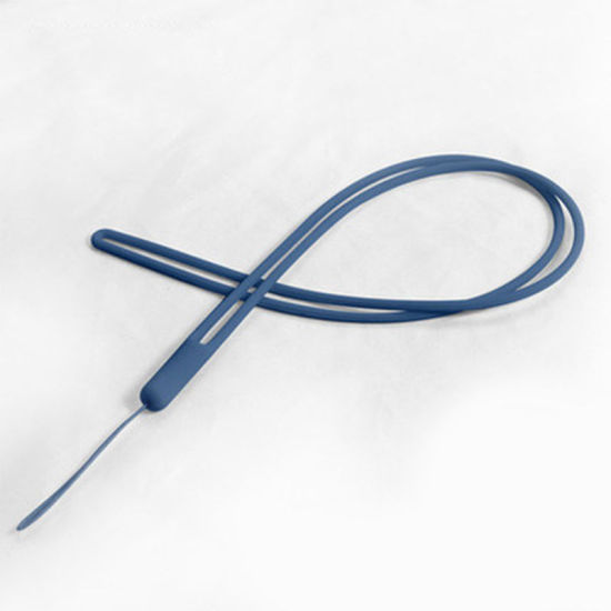 Image de Bleu foncé - Lanière en silicone à suspendre pour carte d'identité avec badge, 43 cm, 1 pièce