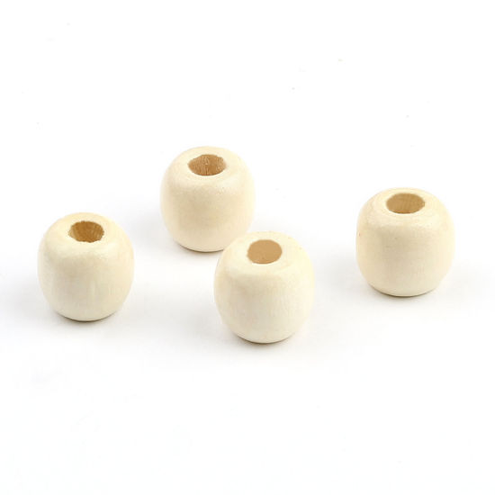 Image de Perles en Bois Naturel de Pin Colonne Crème 12mm x 10mm, Trou: env. 5.5mm, 500 Pcs