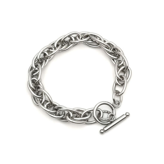 Imagen de Acero Inoxidable Cadenas Accesorios Tono de Plata 18cm longitud, 1 Unidad